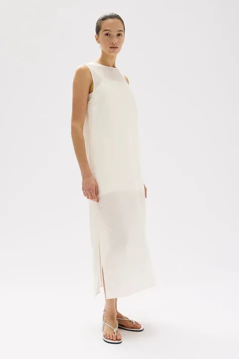 SABRINA SILK BLEND MIDI DRESS