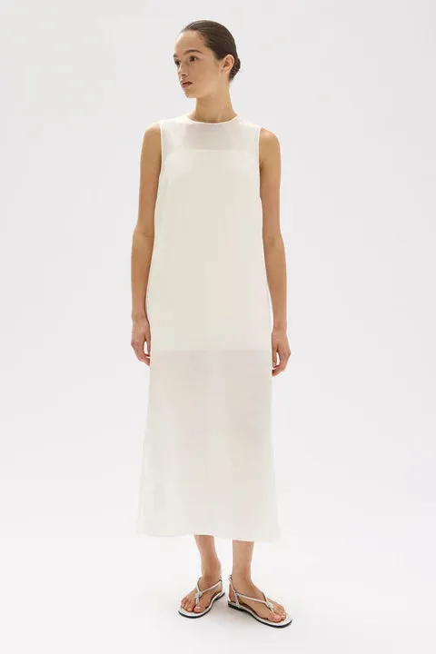 SABRINA SILK BLEND MIDI DRESS