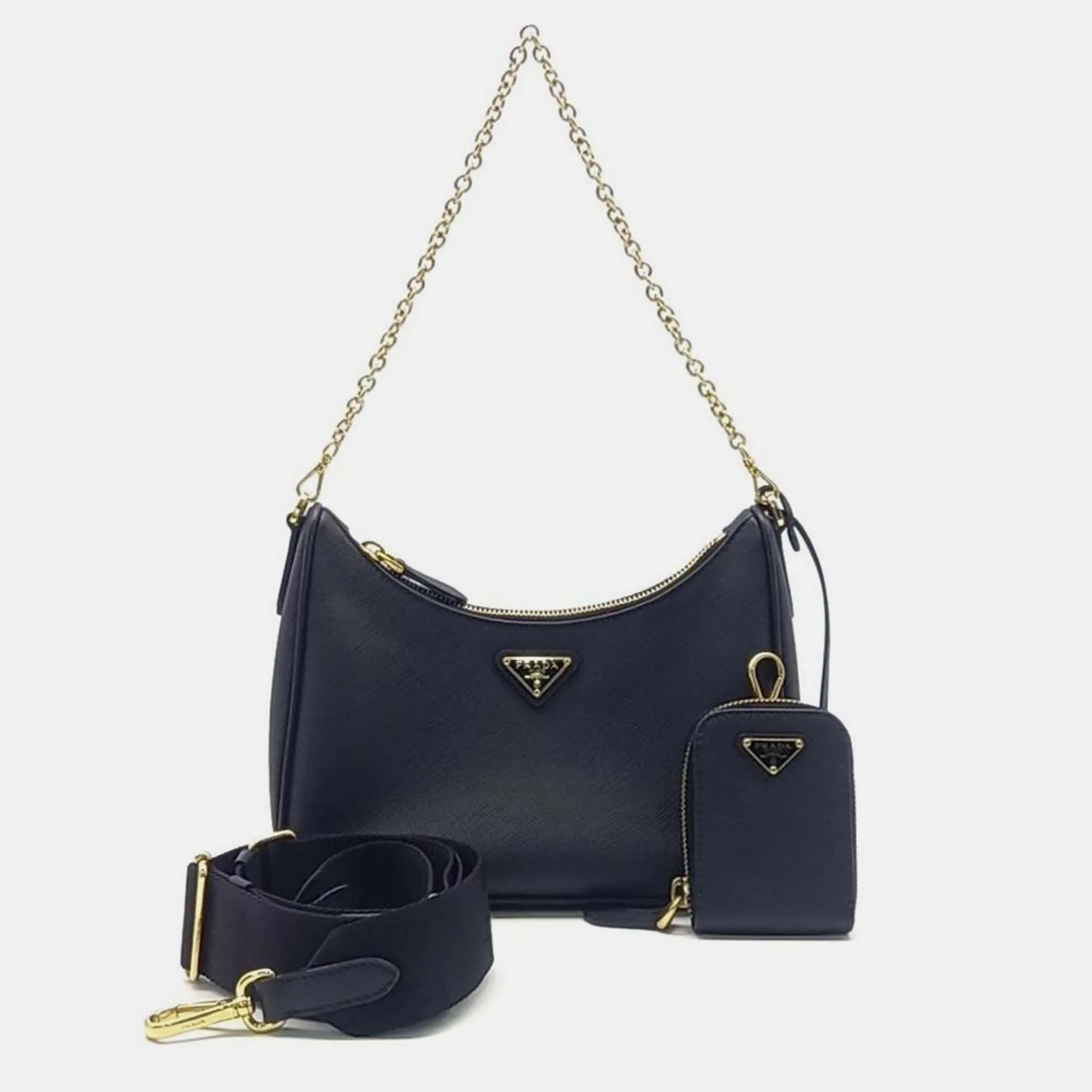 Saffiano Luxe Chain Hobo Bag