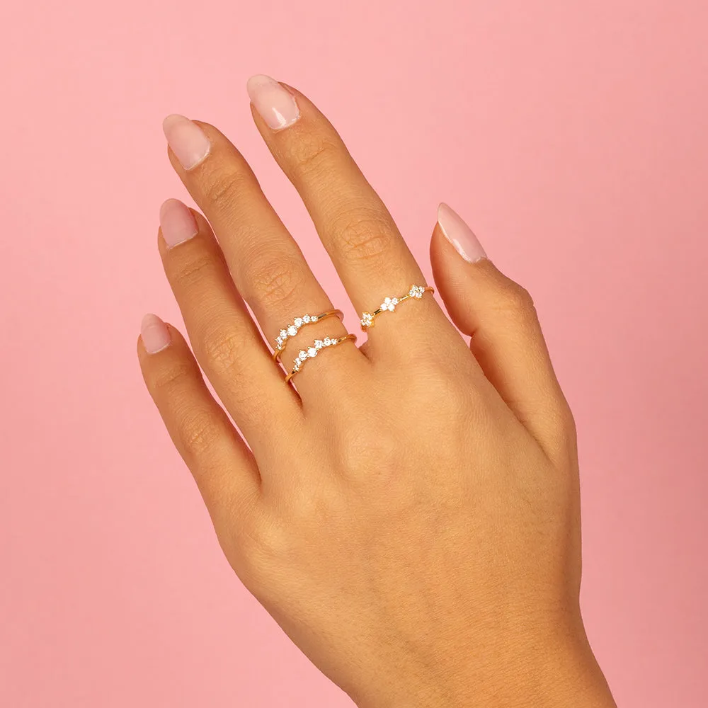 Scattered CZ Accented Ring