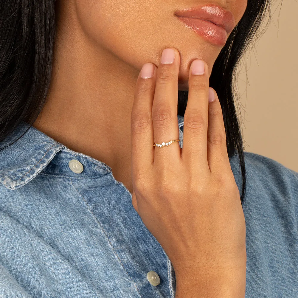 Scattered CZ Accented Ring