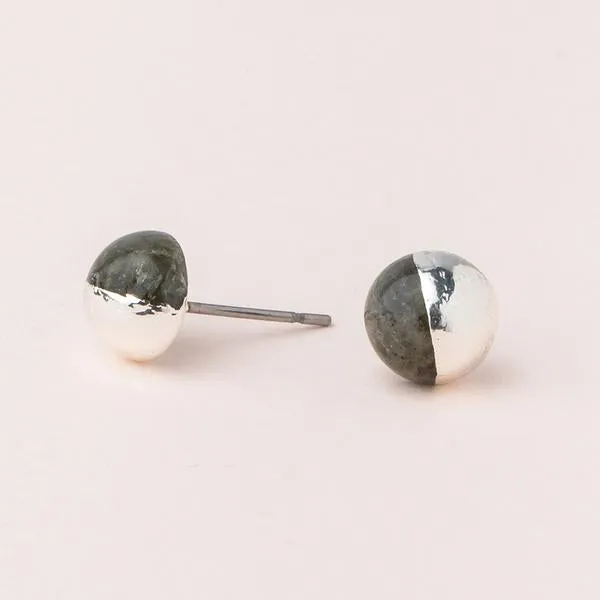 Scout Curated Wears Dipped Stone Stud Earring - Labradorite