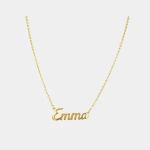 Script Nameplate Necklace