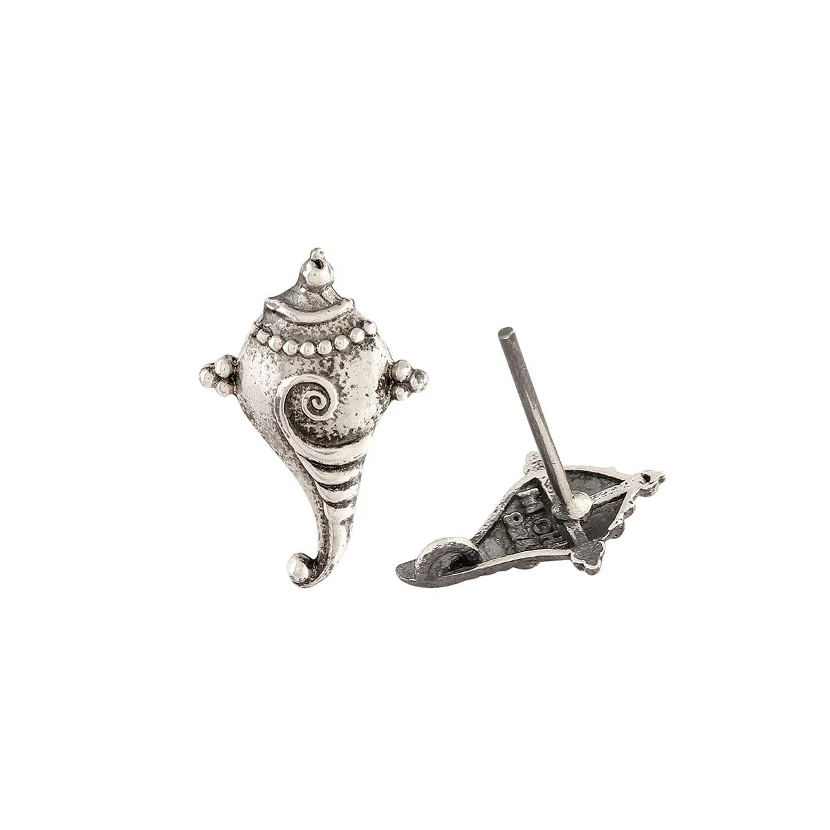 Shankha Silver Earrings by MOHA