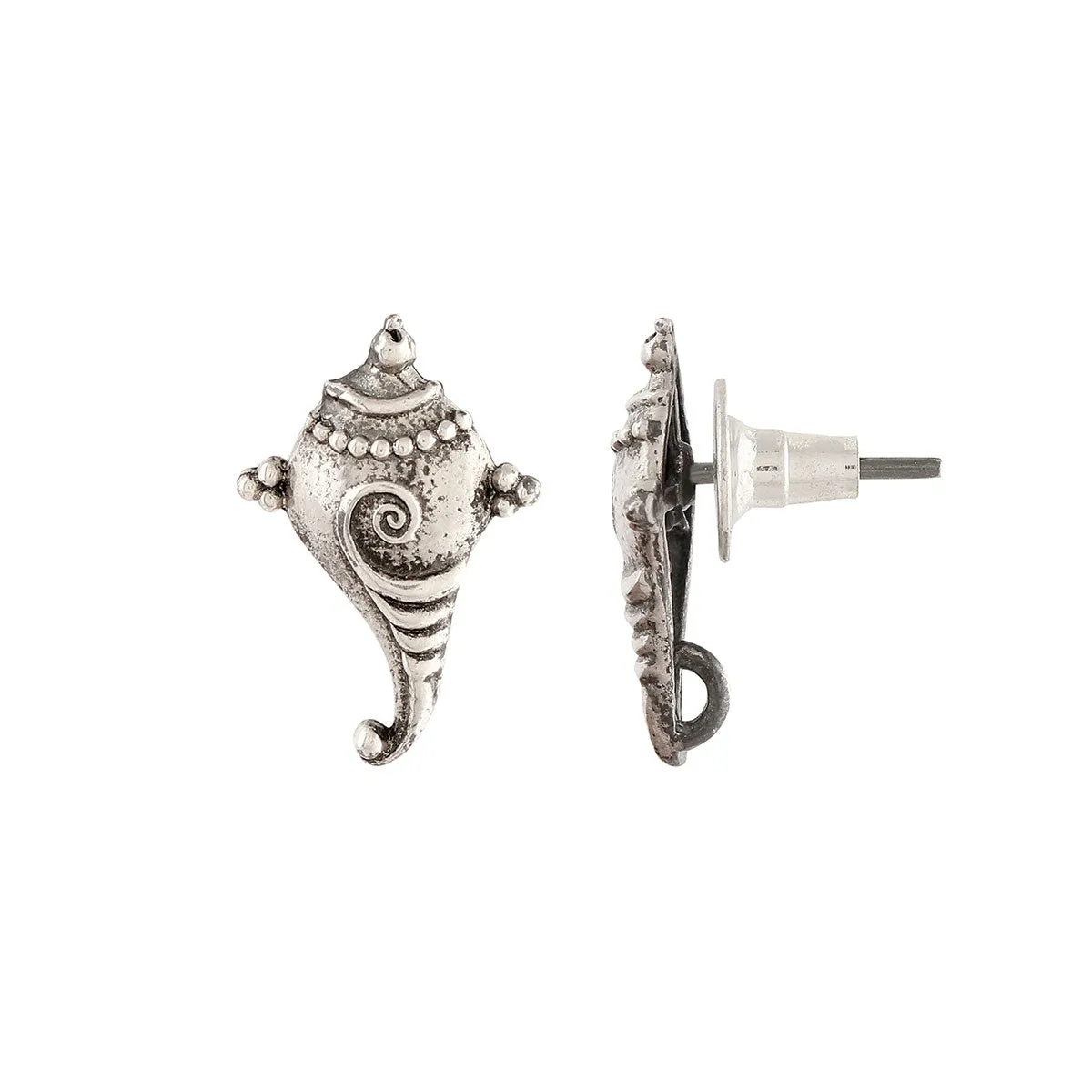 Shankha Silver Earrings by MOHA