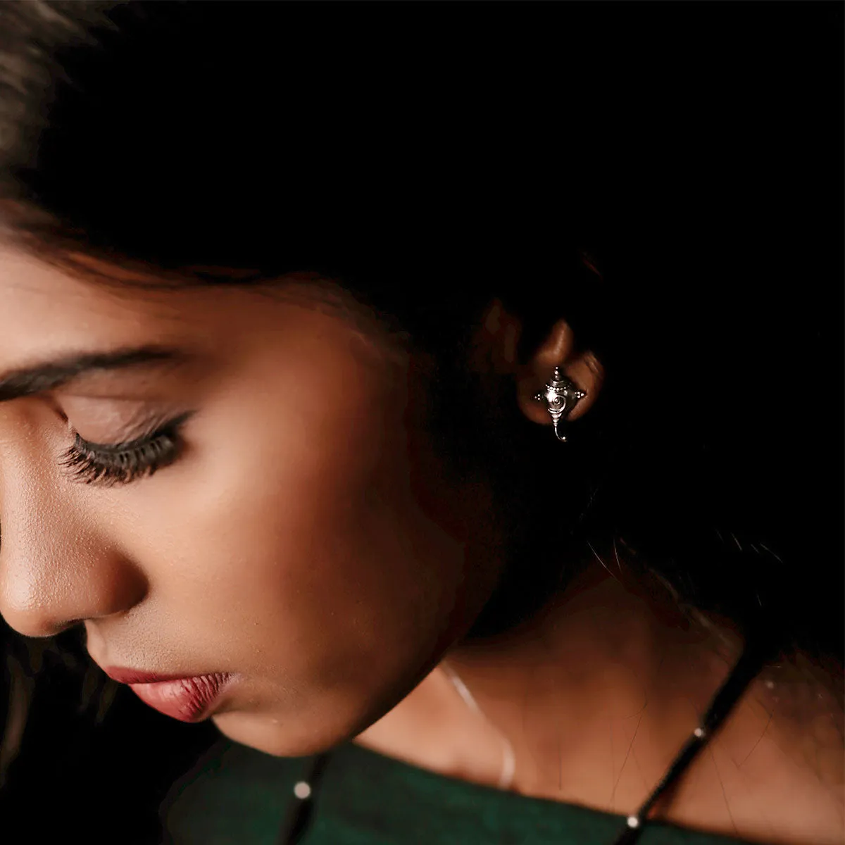 Shankha Silver Earrings by MOHA