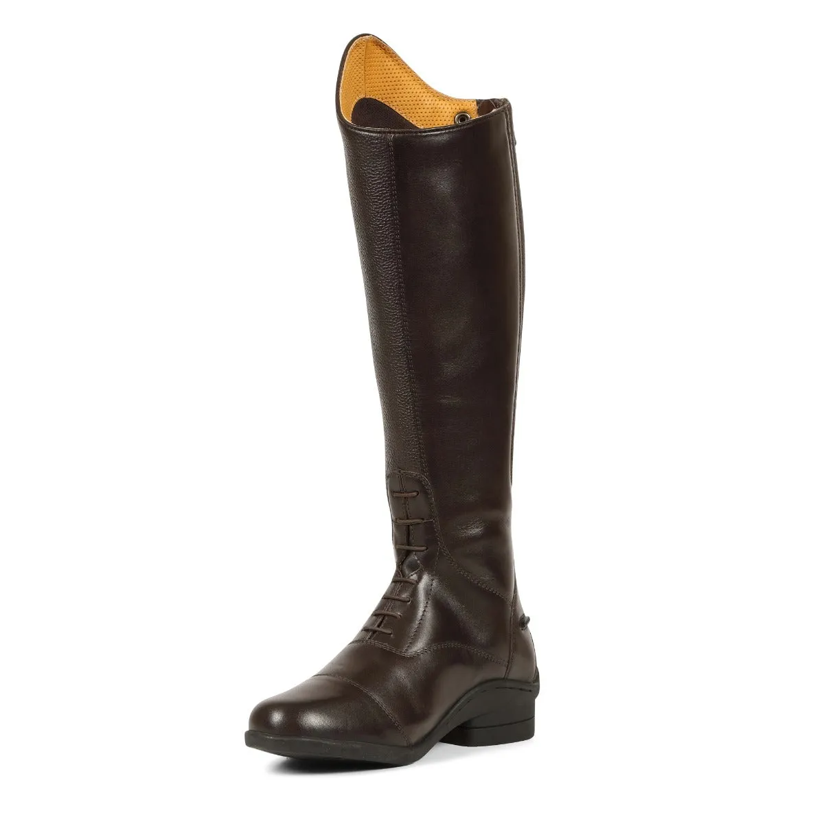 Shires Moretta Brown Gianna Lace Front Long Leather Riding Boots (Regular Height)