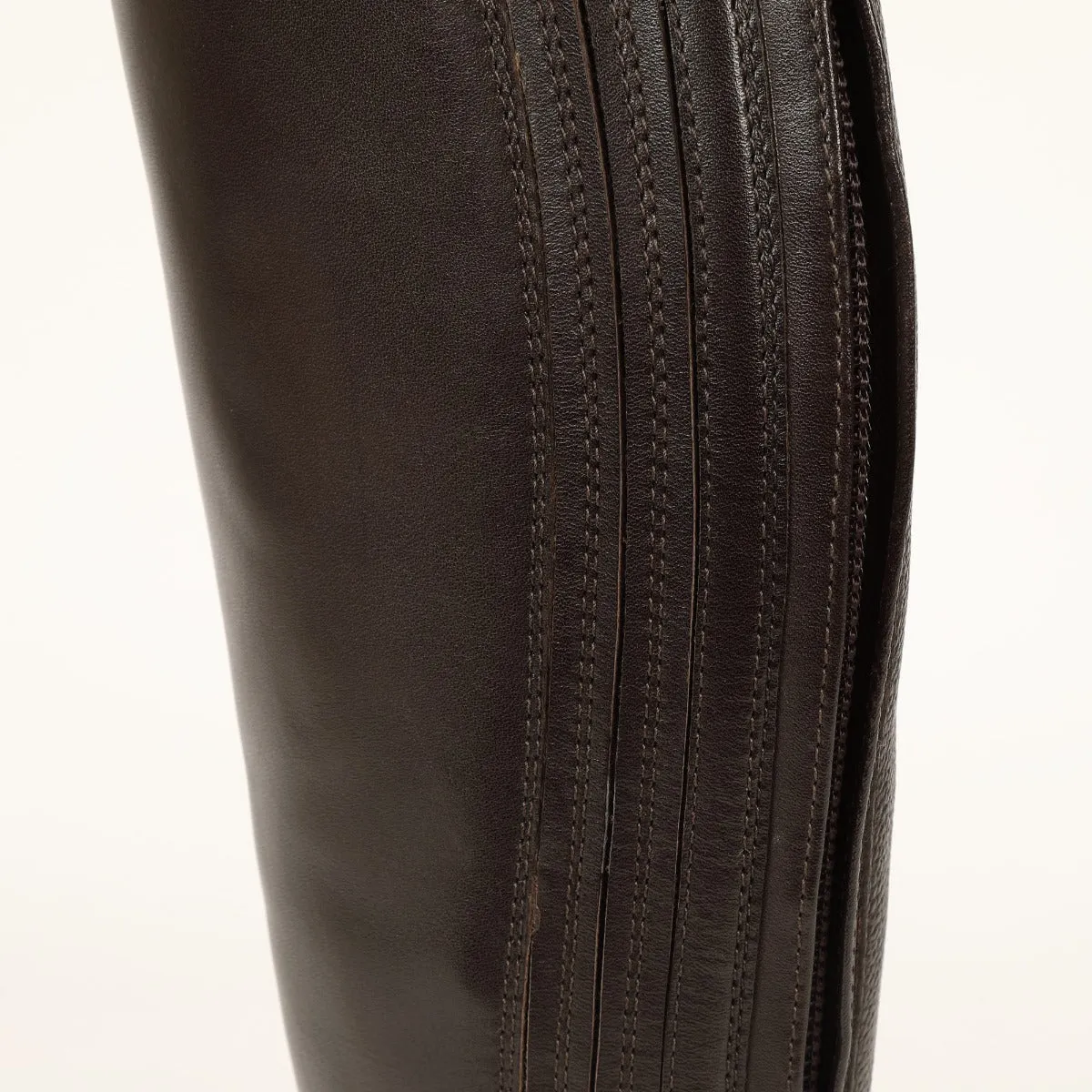 Shires Moretta Brown Gianna Lace Front Long Leather Riding Boots (Regular Height)
