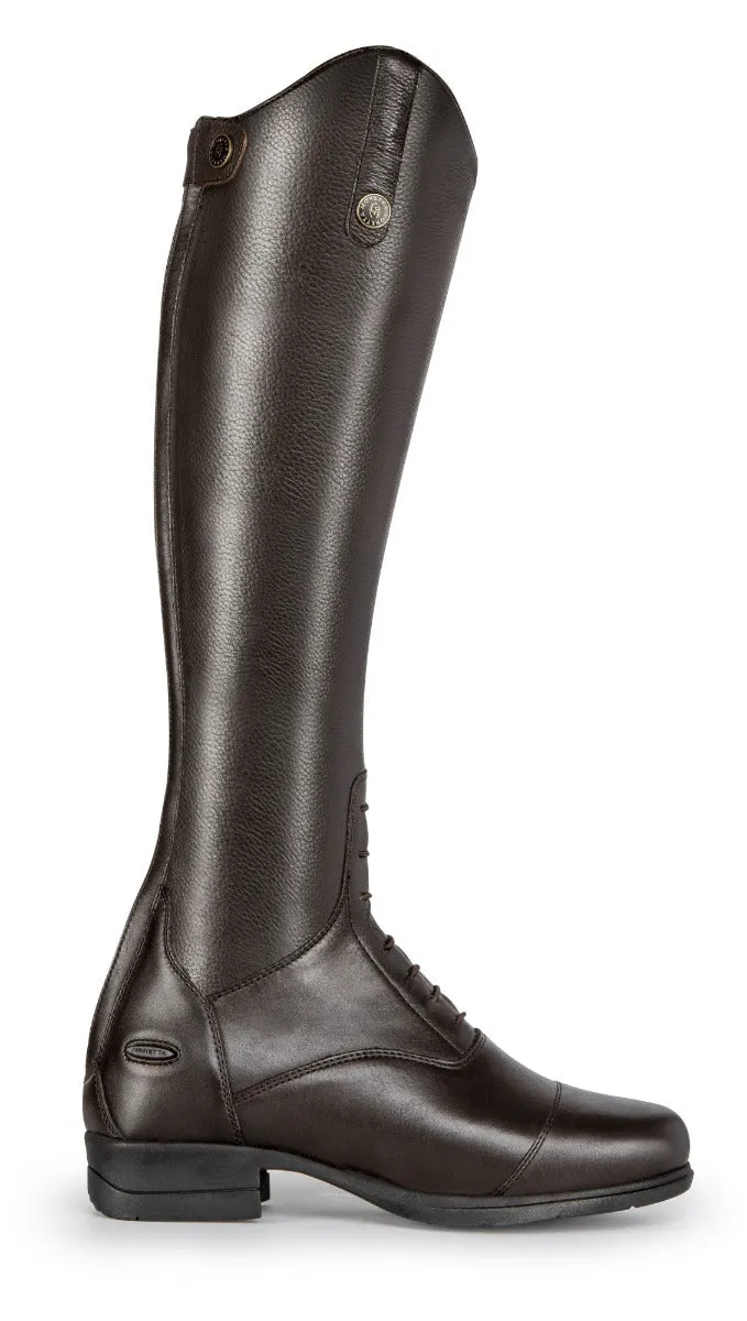 Shires Moretta Brown Gianna Lace Front Long Leather Riding Boots (Regular Height)