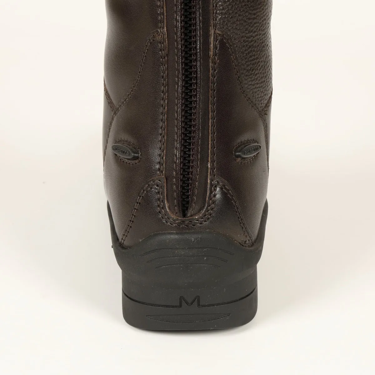 Shires Moretta Brown Gianna Lace Front Long Leather Riding Boots (Regular Height)