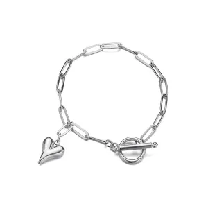 Shop Personalized Heart Paper Clip Chain Bracelets
