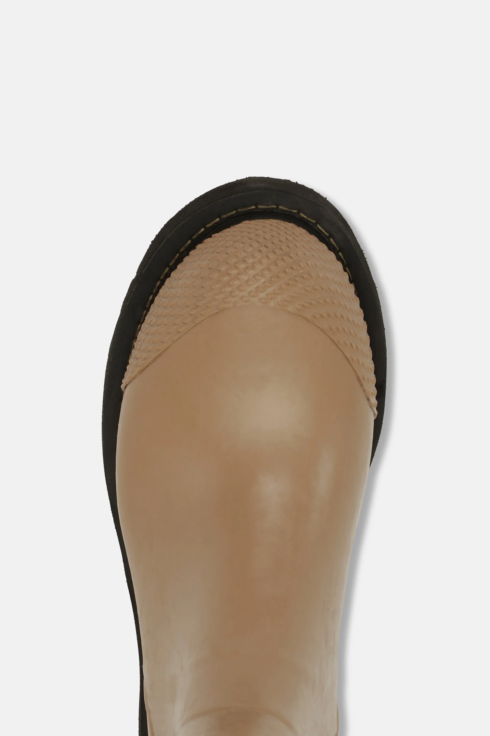 Short Rubber Boots With High Heel - Otter