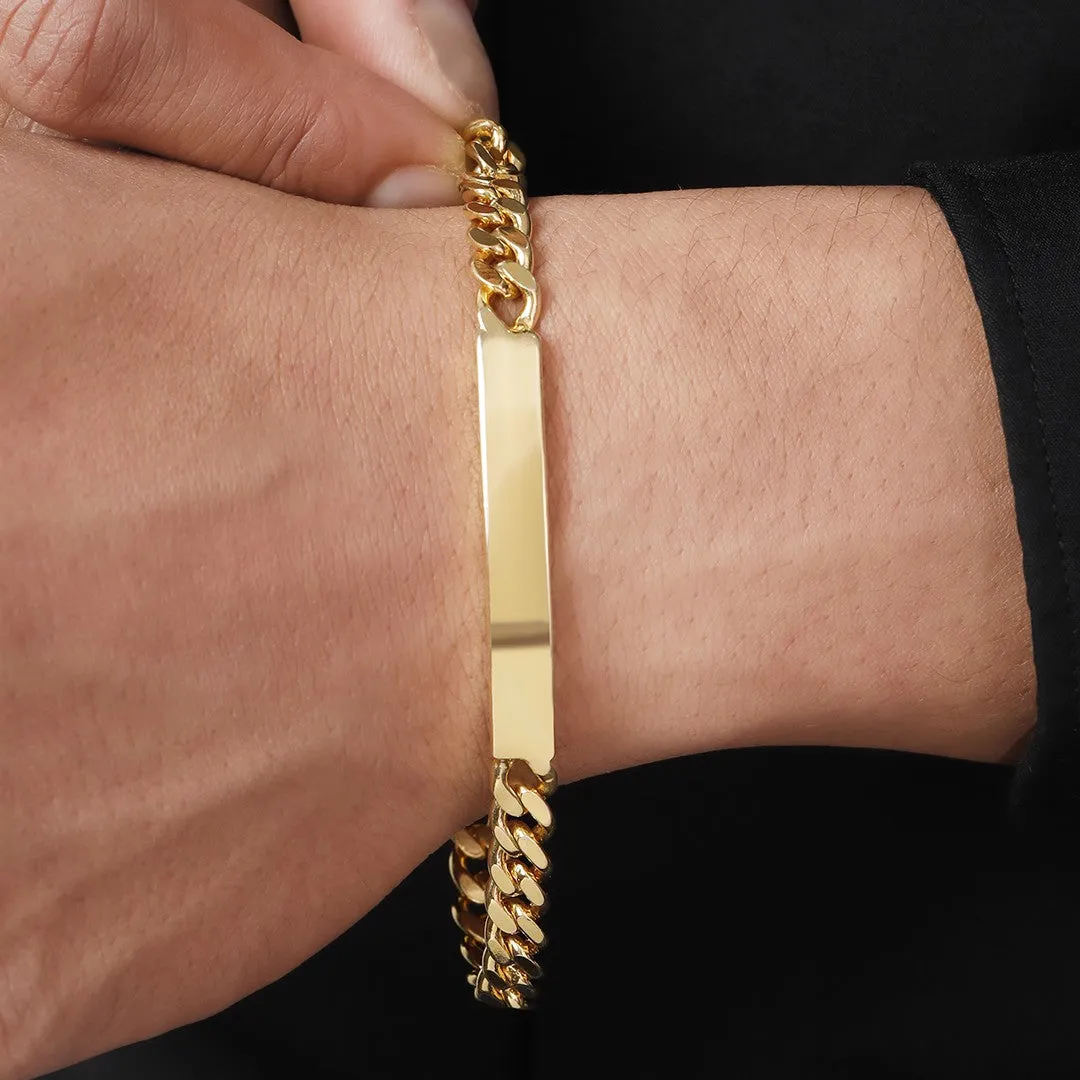 Signature Shine Gold Plated 925 Sterling Silver Men's Bracelet