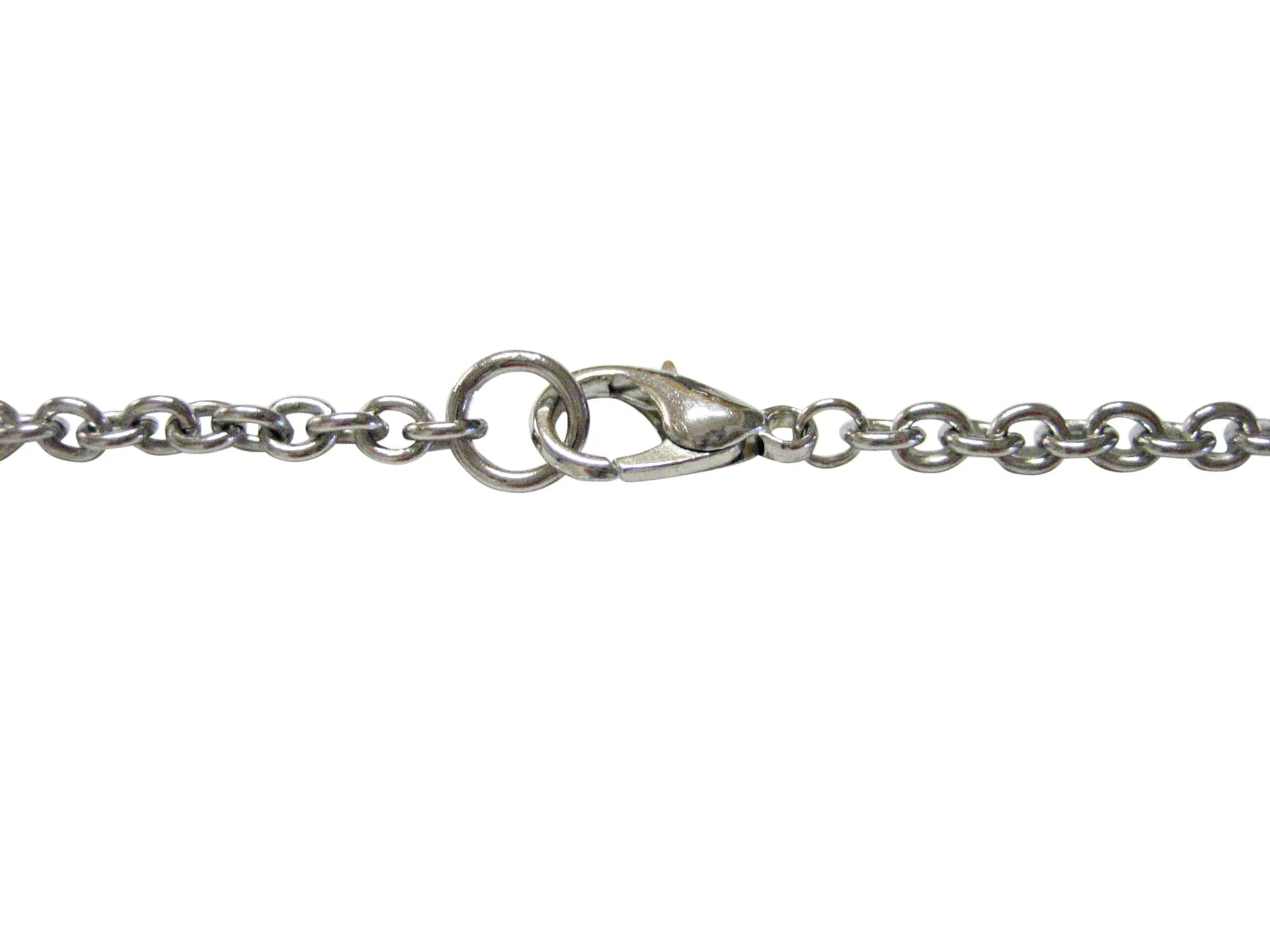 Silver Toned Etched Colorado State Flag Pendant Necklace