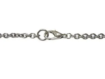 Silver Toned Etched Mathematical Greek Sigma Symbol Pendant Necklace