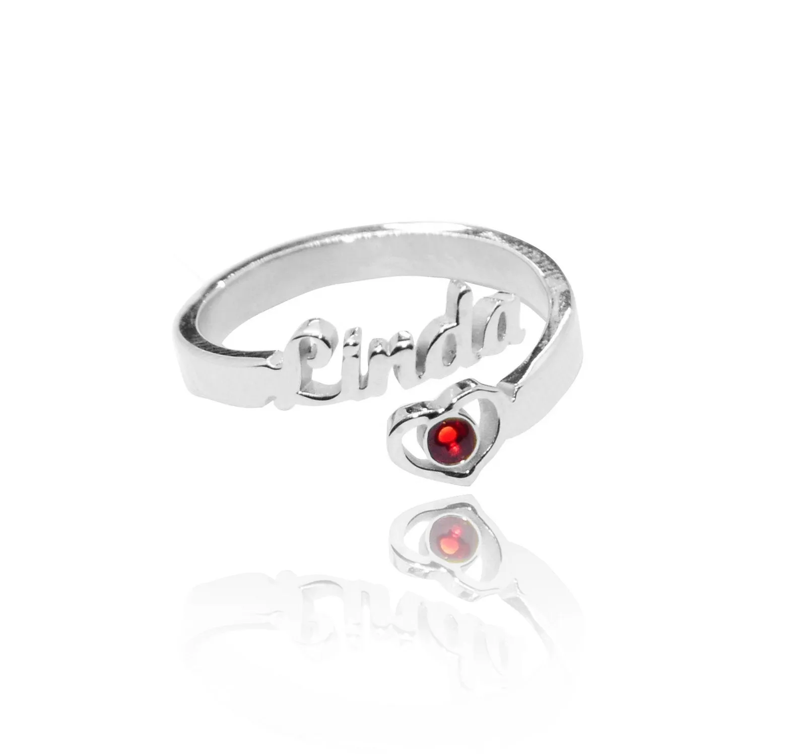 Single Name Ring (Birthstone Optional)