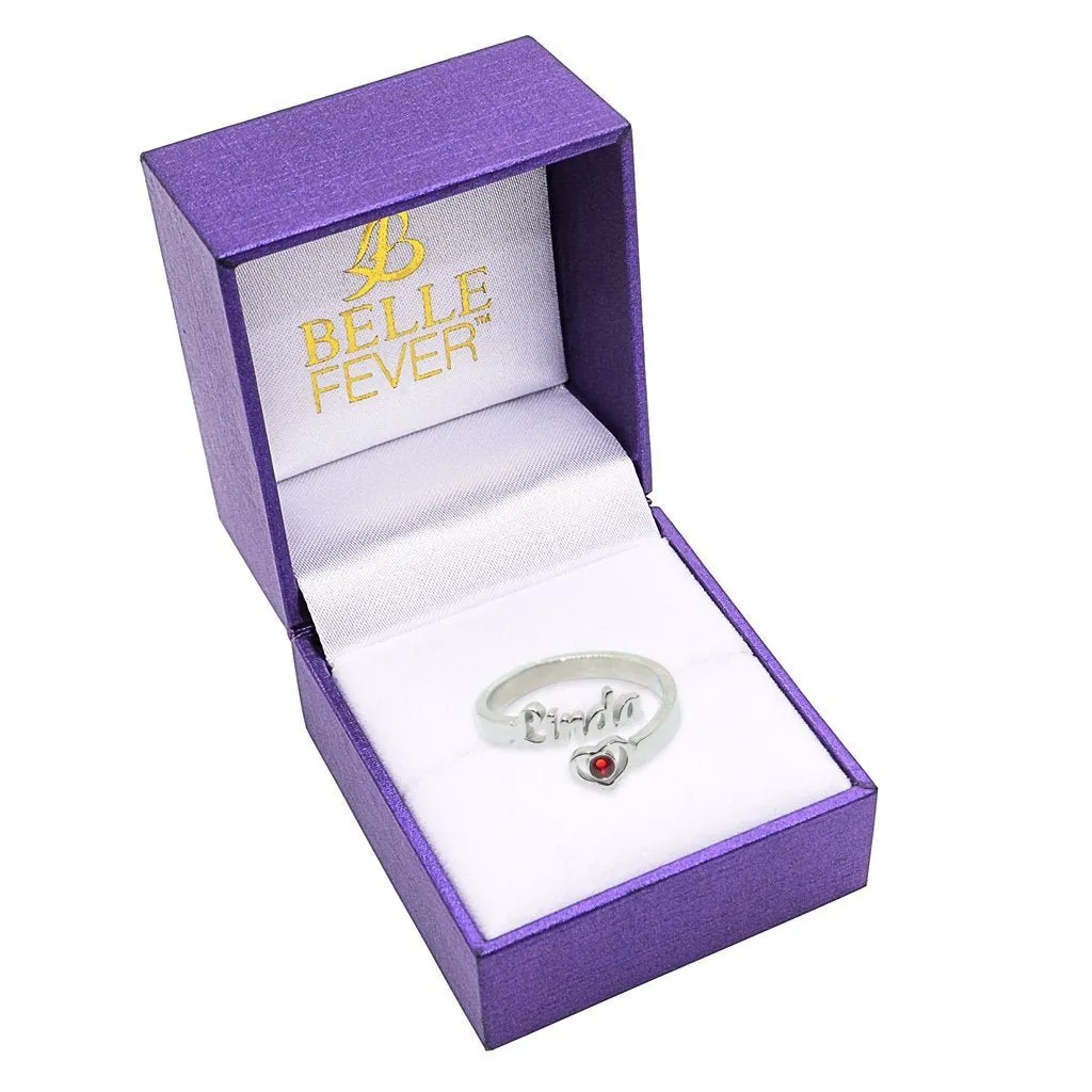 Single Name Ring (Birthstone Optional)
