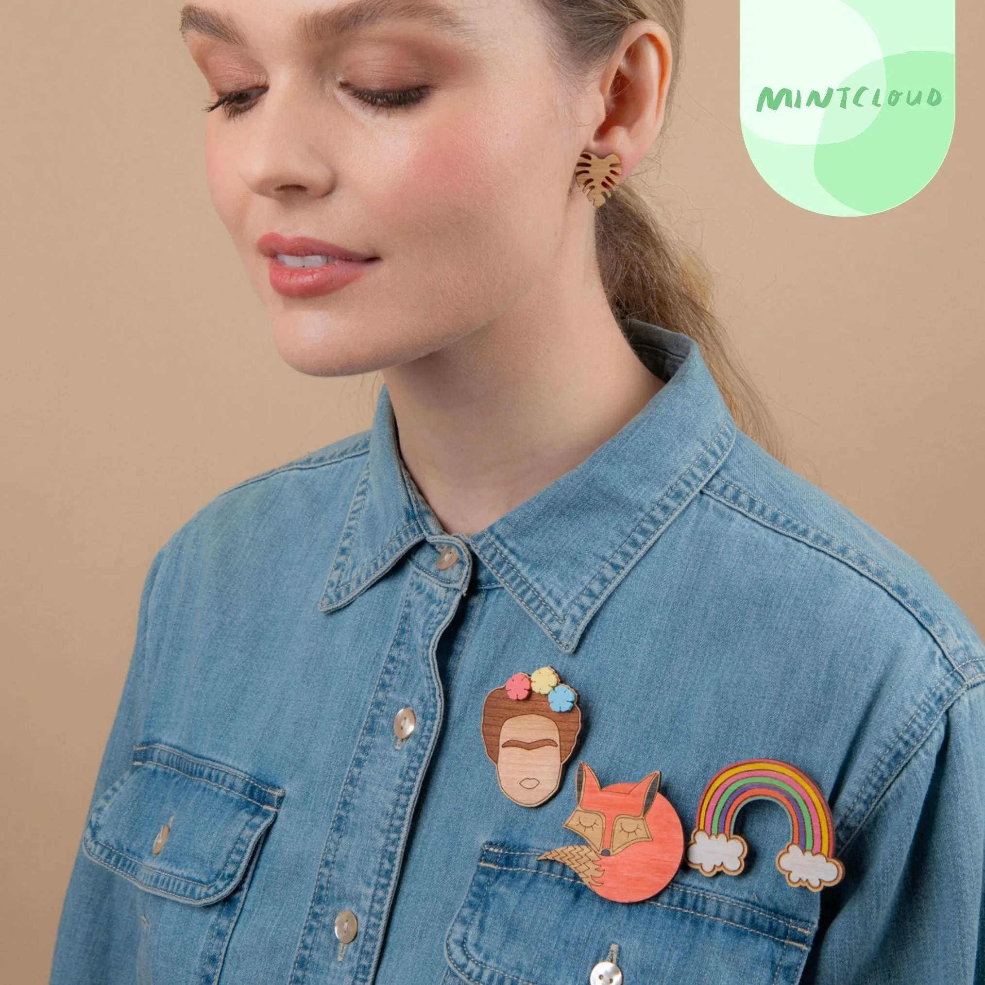 Sleeping Fox Brooch - Various Sizes