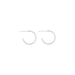 Slim Dainty Silver Hoops