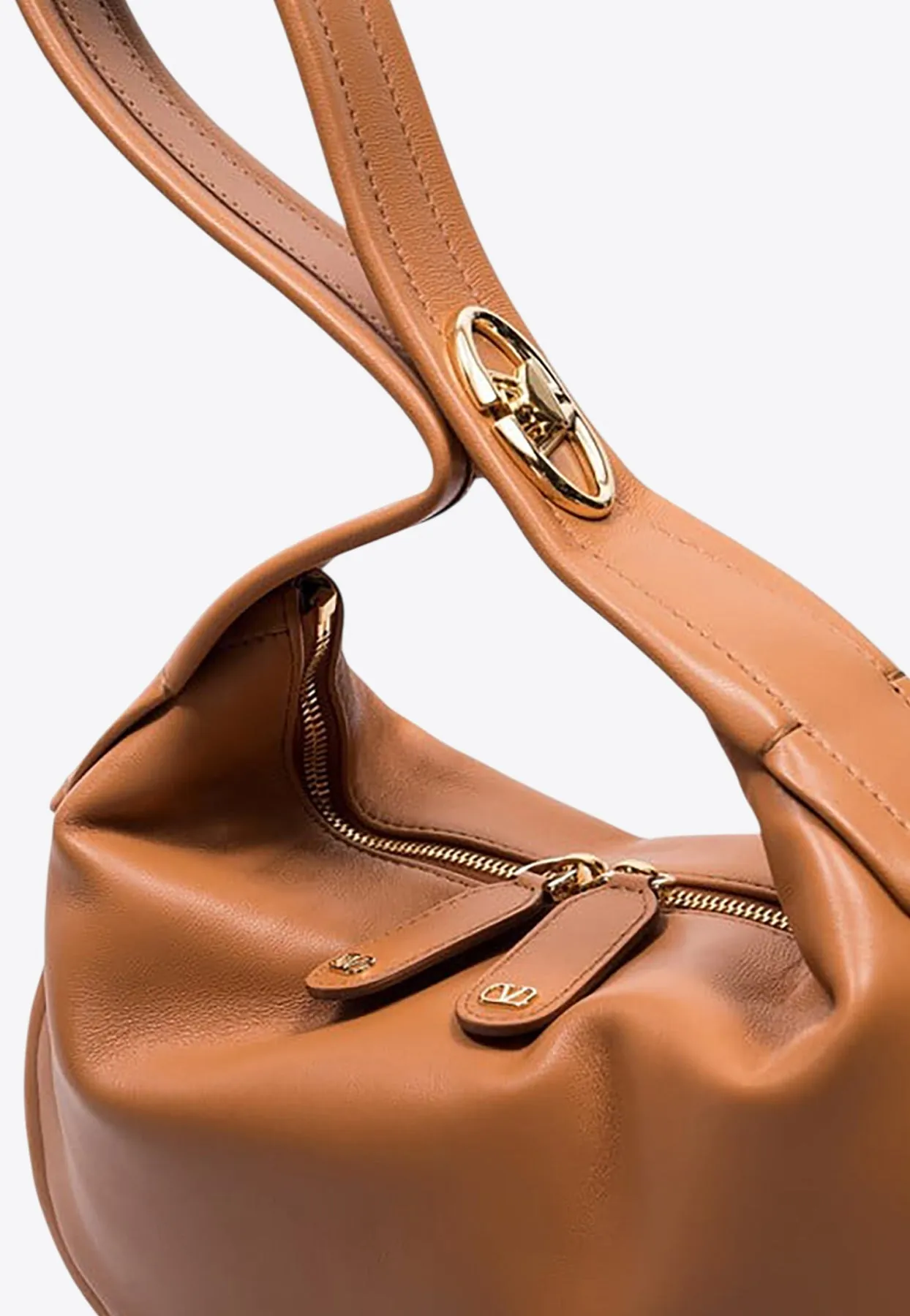 Small VLogo Locker Hobo Bag