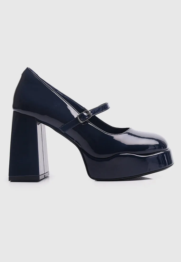 Smile Therapy Platform Mary Janes (Midnight Blue)