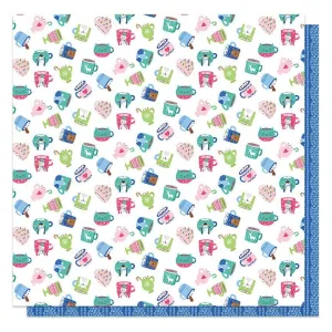Snow Day Collection Snowed In 12 x 12 Double-Sided Scrapbook Paper by Photo Play Paper