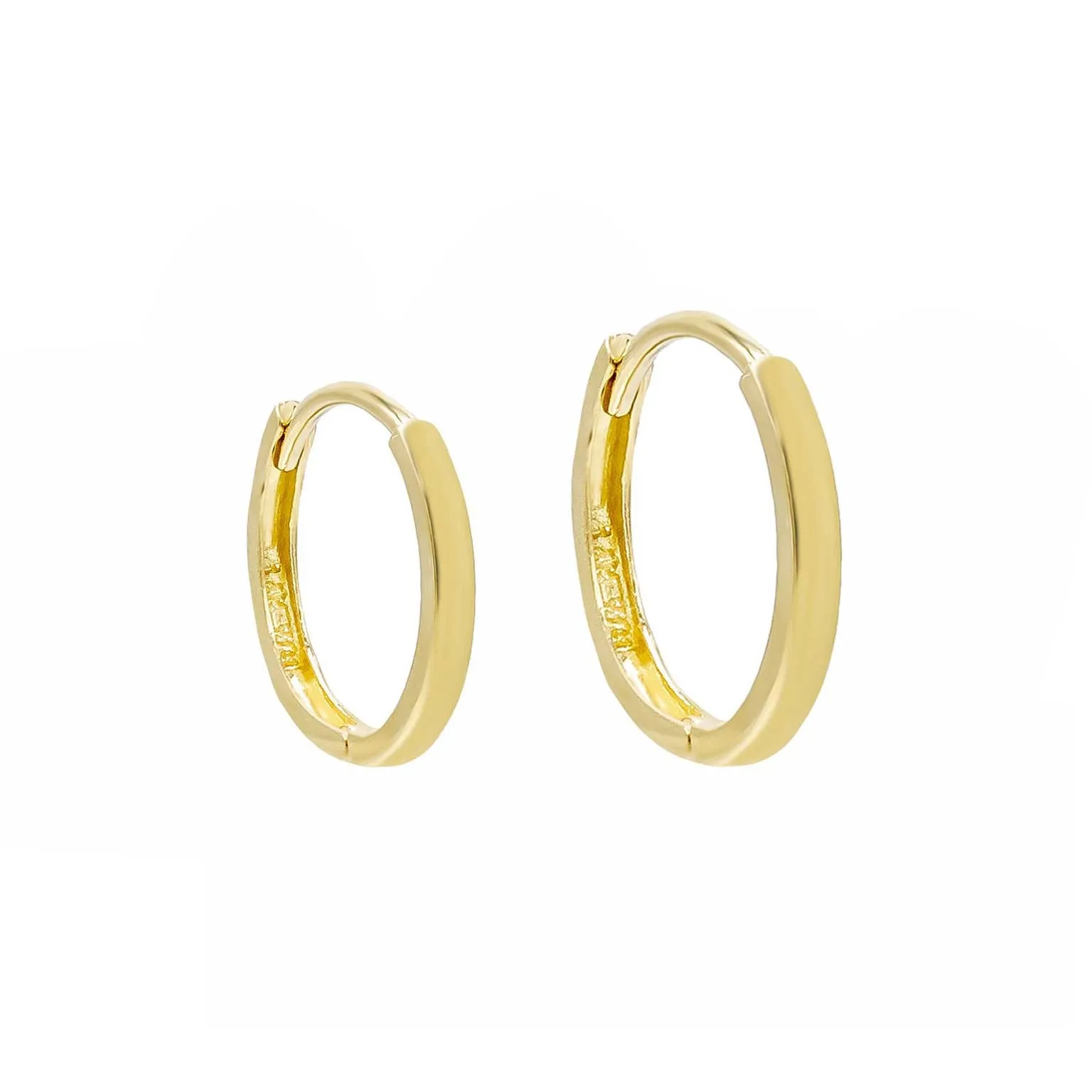 Solid Huggie Earring Combo Set 14K
