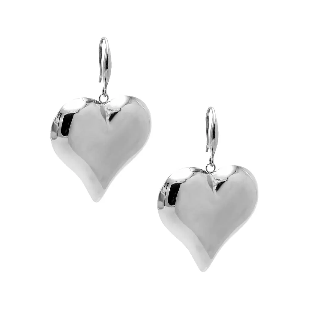 Solid Puffy Dangling Huggie Earring