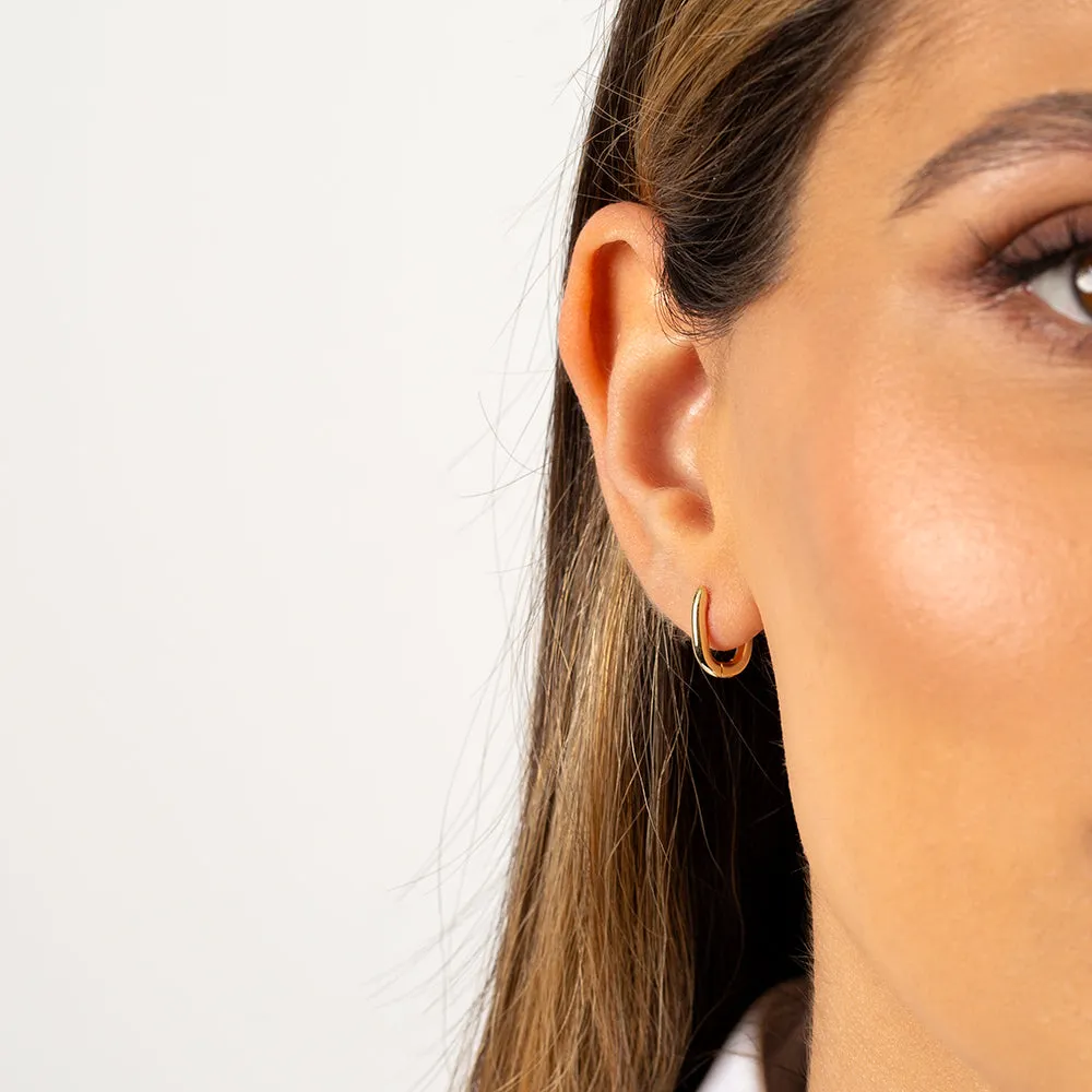Solid Thin U-Shape Huggie Earring