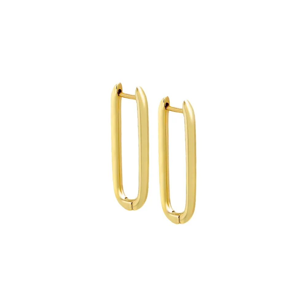 Solid Thin U-Shape Huggie Earring