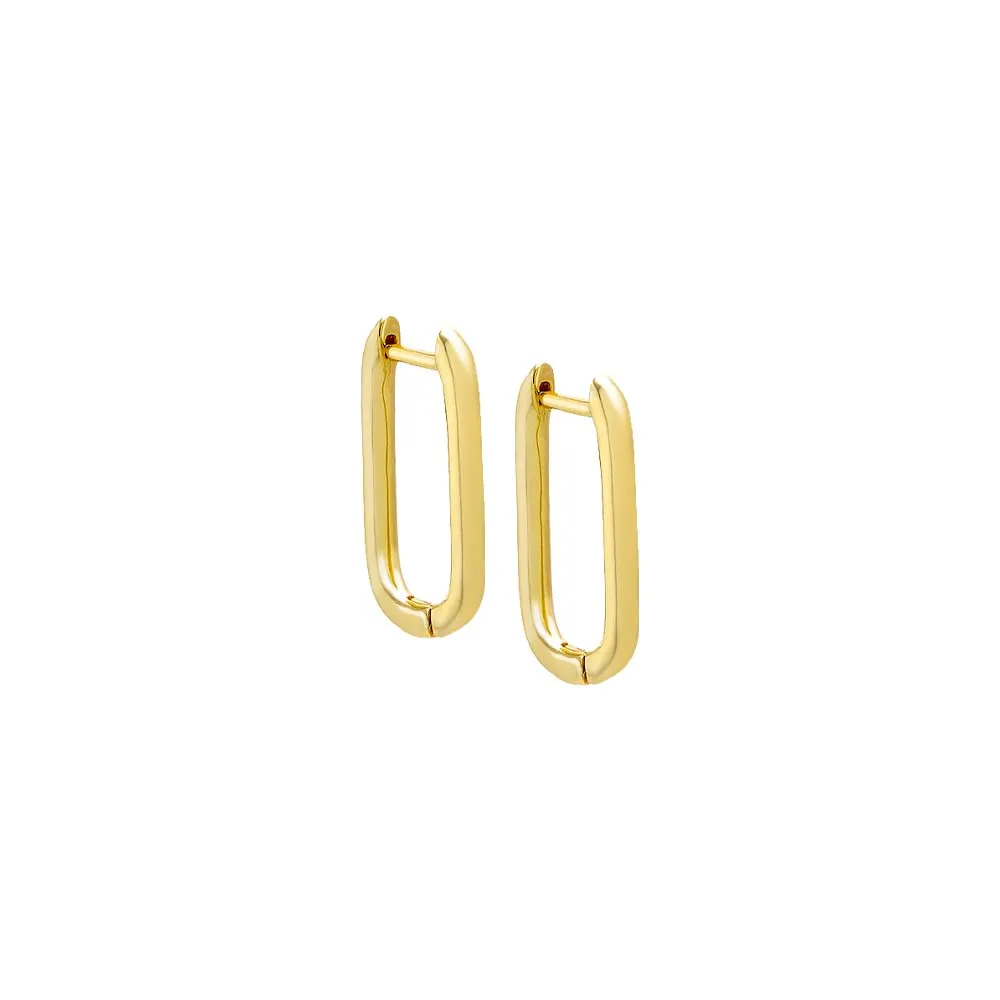 Solid Thin U-Shape Huggie Earring
