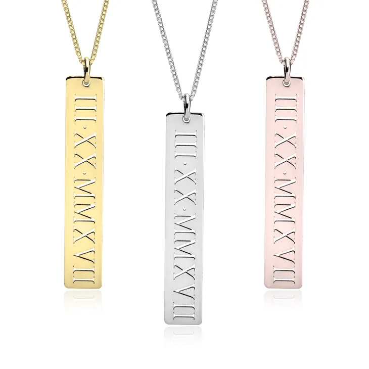 SPECIAL DATE VERTICAL NECKLACE