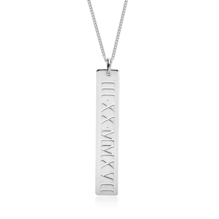 SPECIAL DATE VERTICAL NECKLACE
