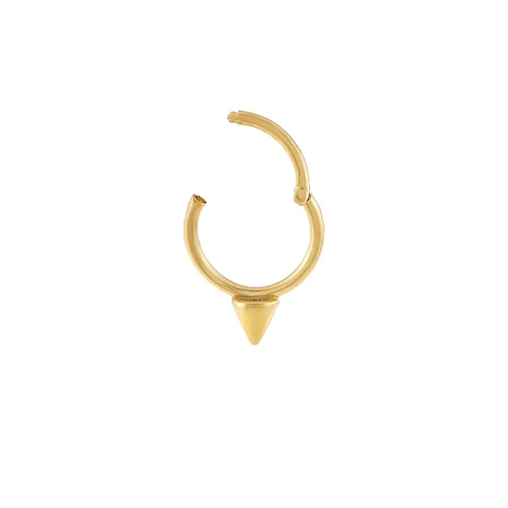 Spike Cartilage Huggie Earring 14K