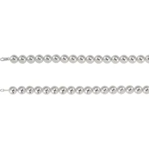 Sterling Silver 14mm Bead 8" Chain