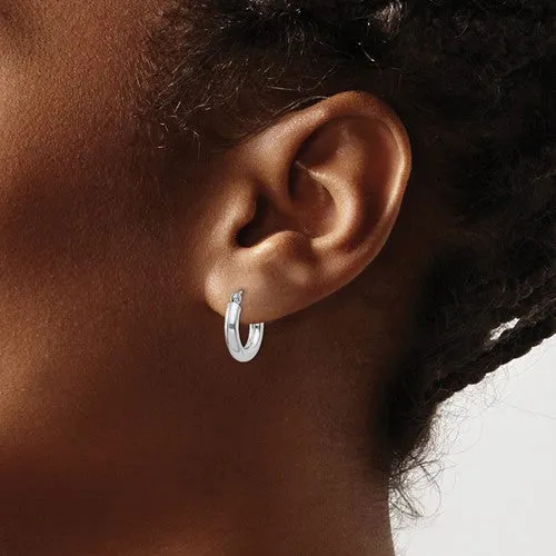 Sterling Silver 3mm Hoop (13mm - 55mm) Earrings