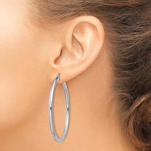 Sterling Silver 3mm Hoop (13mm - 55mm) Earrings