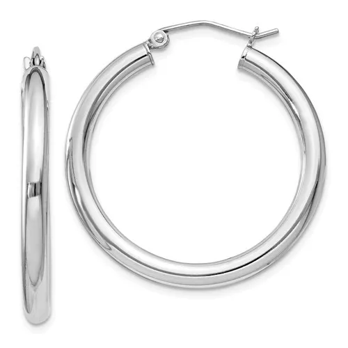 Sterling Silver 3mm Hoop (13mm - 55mm) Earrings