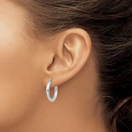 Sterling Silver 3mm Hoop (13mm - 55mm) Earrings