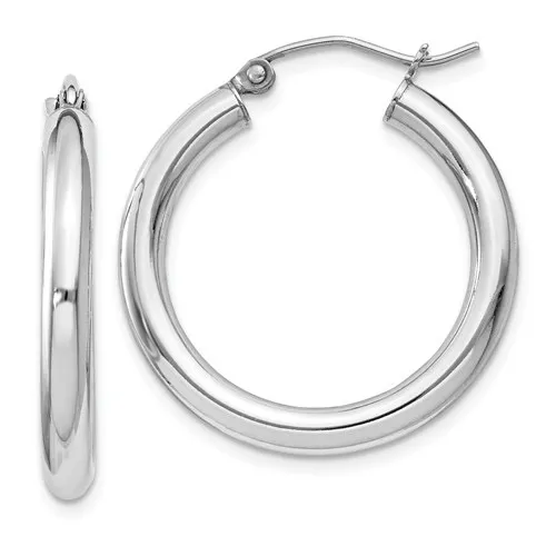 Sterling Silver 3mm Hoop (13mm - 55mm) Earrings