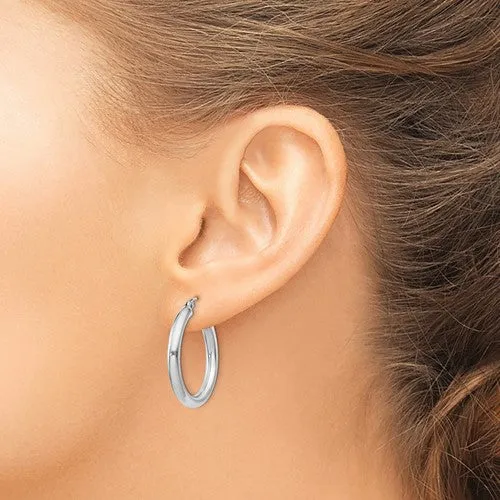 Sterling Silver 3mm Hoop (13mm - 55mm) Earrings
