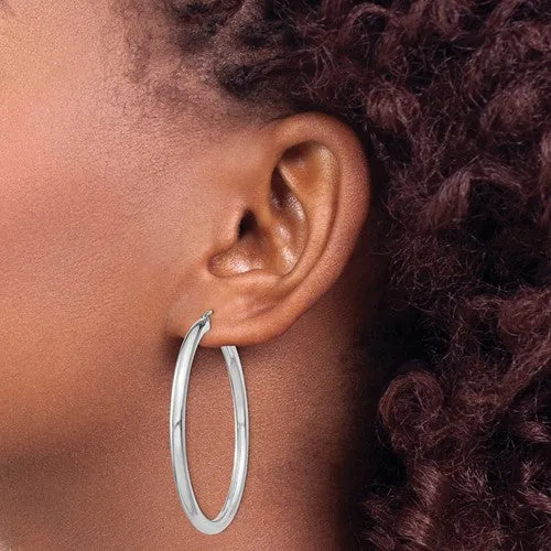 Sterling Silver 3mm Hoop (13mm - 55mm) Earrings