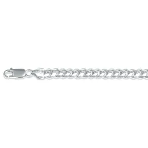 Sterling Silver (6.4mm) Solid Cuban Link Bracelet 8.5"