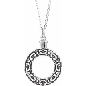 Sterling Silver Celebration of Life Ash Holder 18" Necklace