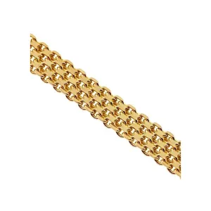 Sterling Silver Gold Vermeil (4mm) Fancy Bisrmark Bracelet