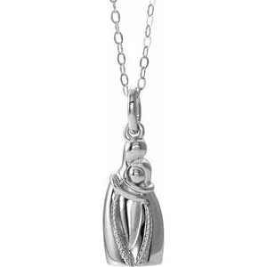 Sterling Silver Holding You Forever Ash Holder 18" Necklace
