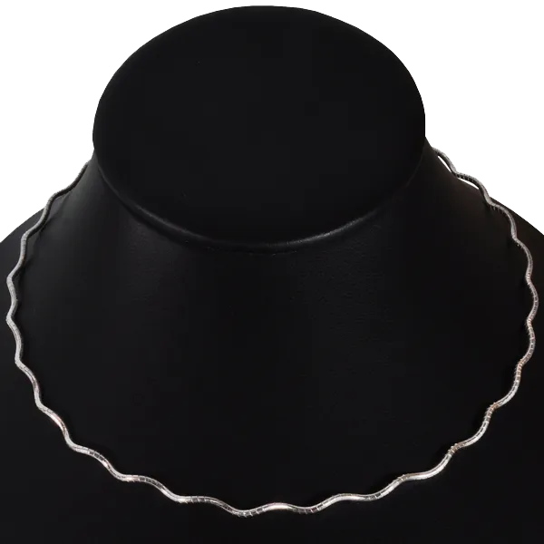 Sterling Silver Wavy Chain 16"