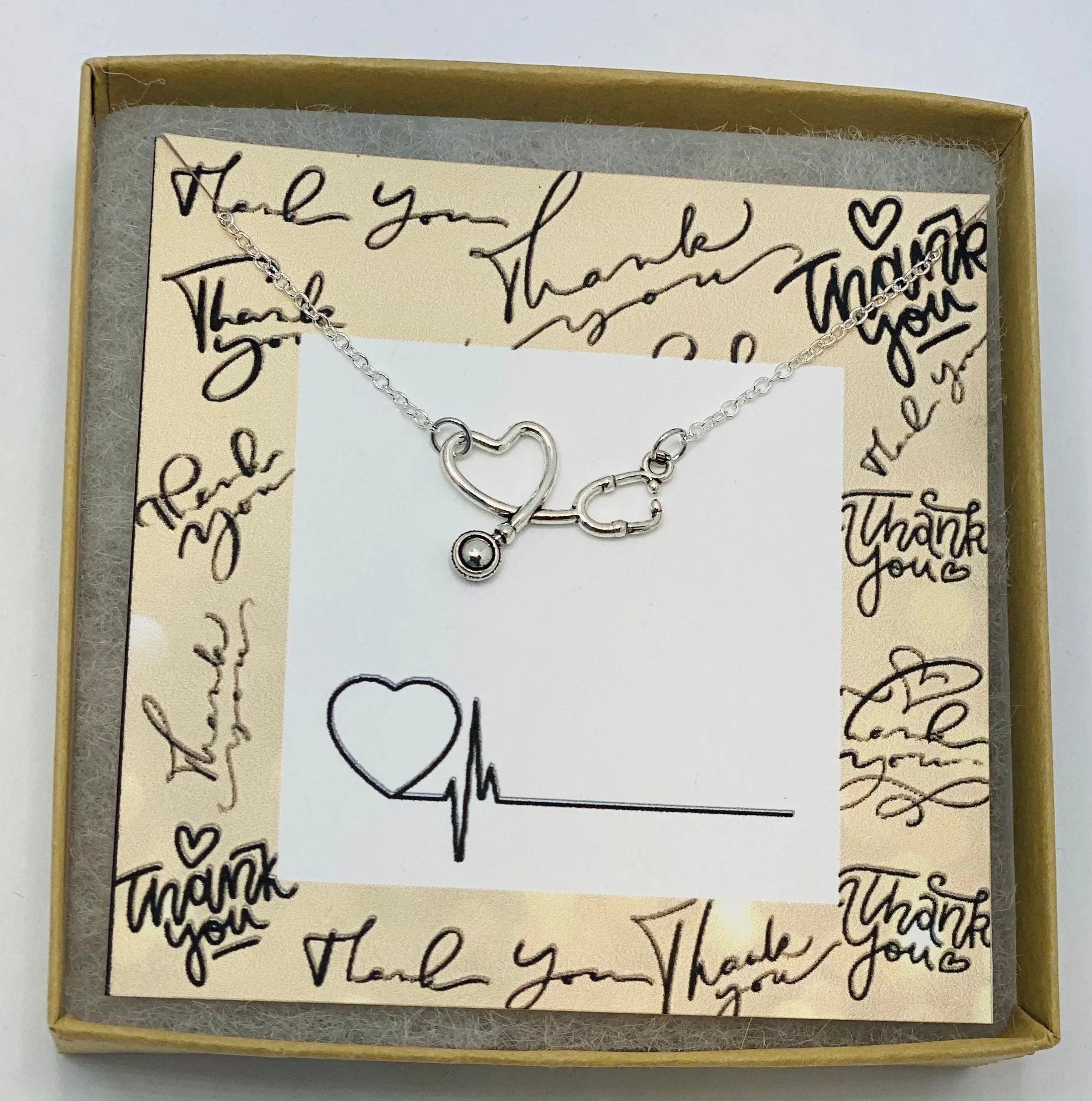 Stethoscope necklace, Gift for nurse, nurse gifts, gifts for nurses, RN gift, RN necklaces, healthcare worker gift, gift for her, thank you