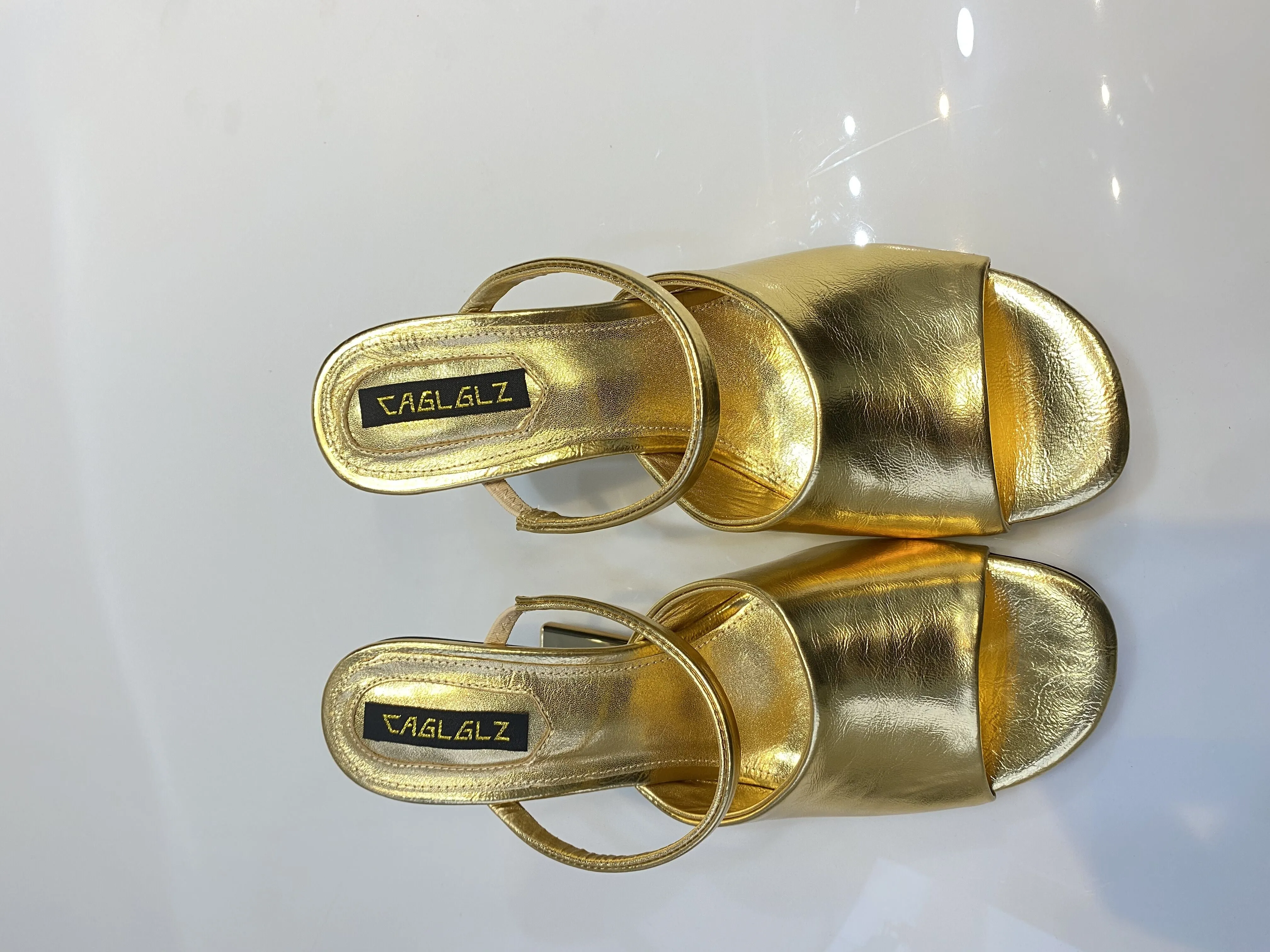Summer Round Toe Party Sandals Rome Belt Fastener Genuine Leather Lady Strange Metal High Heels Peep Toe Shoes