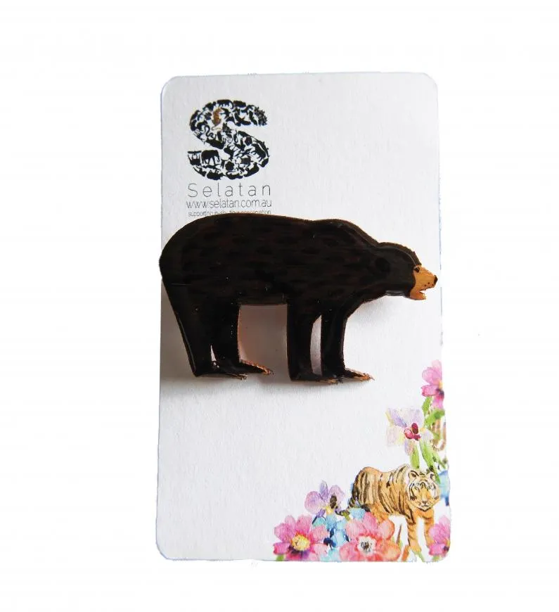 Sun Bear Brooch